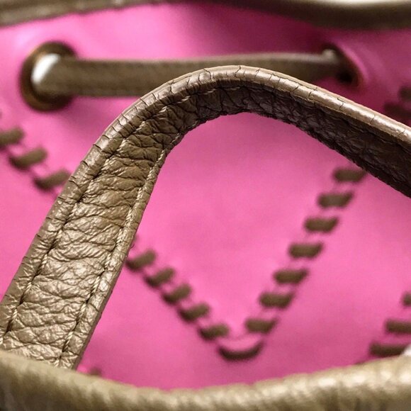 YVES SAINT LAURENT Pink Leather Tote Bag - Picture 6 of 10